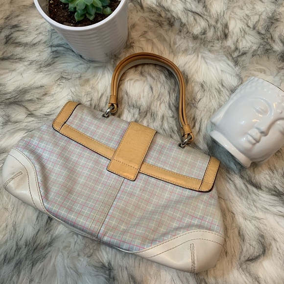 Coach Plaid Buckle Purse - Picture 6 of 8